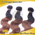 100% Human Hair Weaves Virgin Brazilian Body Wave Ombre Hair 1B/#8 Extensions